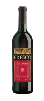 Wino Fresco czerwone, półsłodkie 1L