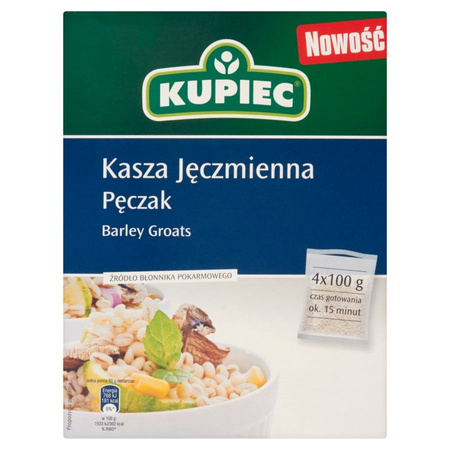 Kupiec Kasza jęczmienna pęczak 400 g (4 torebki)