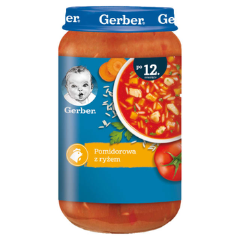 Obiadek Gerber Junior pomidorowa z ryżem 250g.