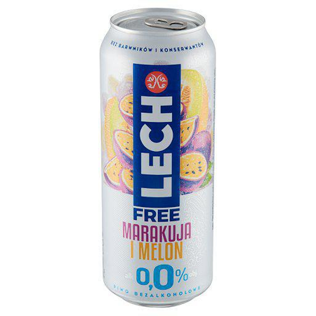 Piwo Lech Free Marakuja  i Melon 0.5l Puszka