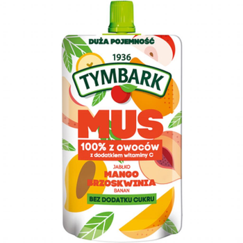 Mus 100% mango-brzoskwinia-banan Tymbark 200g