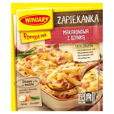 Pomysł na... Zapiekanka Makaronowa z Szynką Winiary 35G