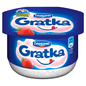 Jogurt Gratka Danone truskawka 115G