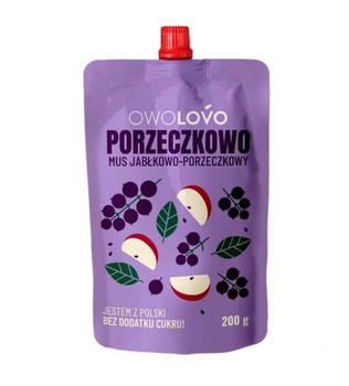 mus Owolovo saszetka jabłko porzeczka 200g