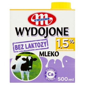 Mleko Wydojone Bez Laktozy 1,5% 0,5L