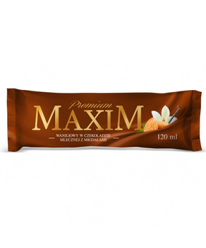 Lody Maxim Waniliowe w Czekoladzie z Migdałami Lewiatan 120ML