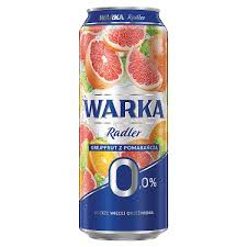 Piwo Warka Radler Grejfrut -Pomarańcz 0% 0,5l Puszka