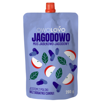 mus Owolovo saszetka jabłko porzeczka 200g