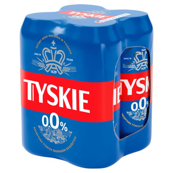 Piwo Tyskie 0% 4-pak 0,5L