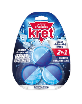 Kostka do spłuczki Kret 2w1 Ocean 3x50g
