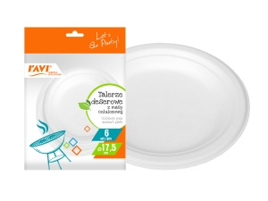 Talerze Deserowe Z Masy Celulozowej  6szt Ravi 