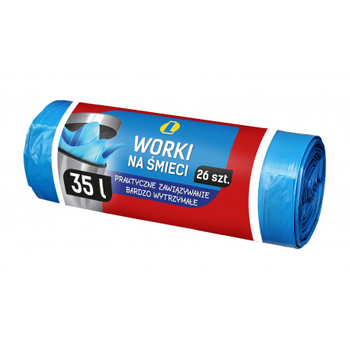Worki na Śmieci Bardzo Wytrzymałe 35L Lewiatan 26Szt.