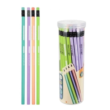 Ołówek Z Gumką HB Trójkątny PASTEL 
