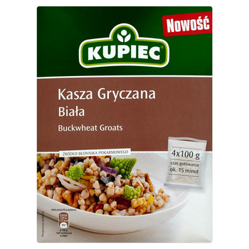 Kupiec Kasza gryczana biała 400 g (4 torebki)