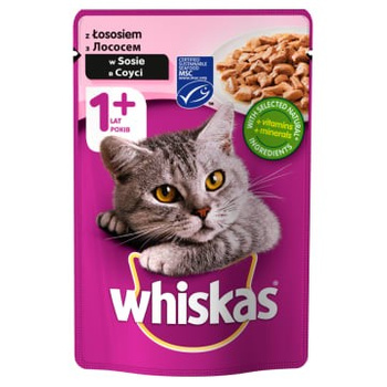 Pokarm dla Kotów z Łososiem w Sosie - Saszetka