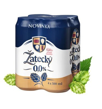 Piwo Zatecky 0,0% 4x0,5L puszka