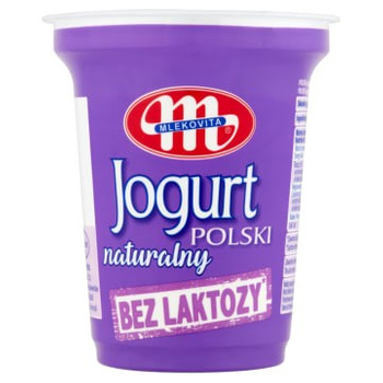 Jogurt Naturalny Polski Bez Laktozy Mlekovita 350G.