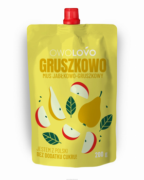 mus Owolovo saszetka jabłko gruszka 200g