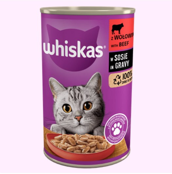 Karma dla kotów Whiskas Wołowina w sosie 400g