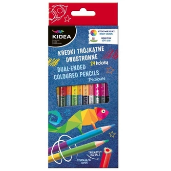 Kredki Dwustronne 12 kredek / 24 kolory Kieda 