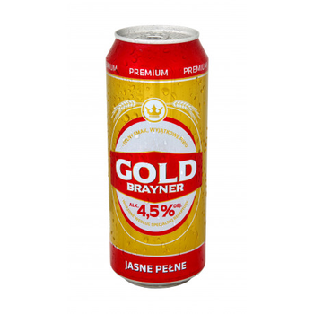 Piwo Goldbrayner  Jasne Pełne 4,5% 0,5L Lewiatan puszka