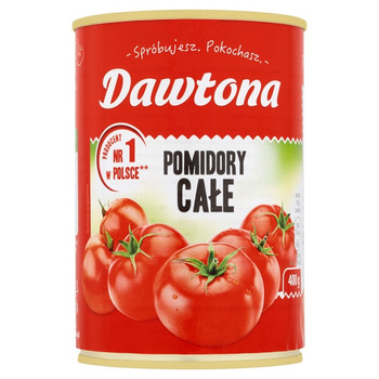 Pomidory w puszcze Dawtona całe, bez skórki 400G