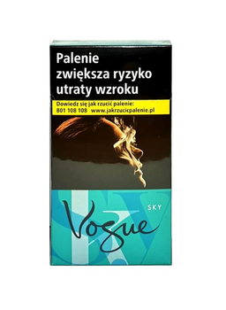 Papierosy Vogue Sky Cienkie, Zielone