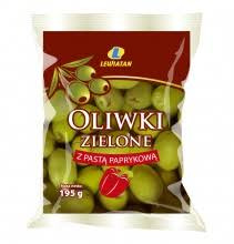 Oliwki Zielone Z Pastą Paprykową Lewiatan 195G