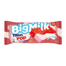 Lody Big Milk Trio Pop Strawberry 90ML Algida