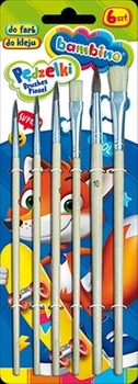 Pędzelki Do Farb  6szt Bambino