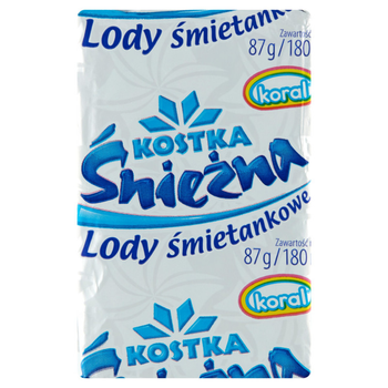 Lody Koral Kostka Śnieżna Śmietankowa 180ML