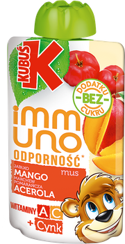 Mus Kubuś Immuno Jabłko Mango Acerola 100G