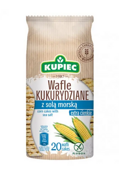 Wafle kukurydziane Kupiec z solą morską 105G